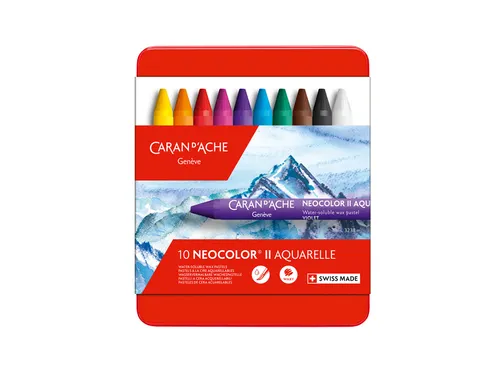 Waskrijt Caran d'Ache neocolor-II 10 stuks assorti