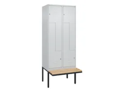 Z-garderobekast,HxBxD 2120x800x815mm,4vak,vak B 400mm,cil.-slot