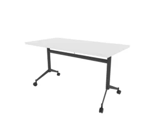 klaptafel,HxBxD 750x1400x700mm,hoekig,T-voet donkergrijs,ovale buis - 1