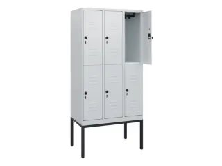 dubbeldekse locker,HxBxD 1950x900x500mm,3x2vak.,vak B 300mm - 2