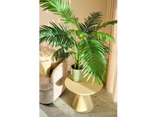 Kunstplant Mica Areca palm in pot groen 120x140cm
