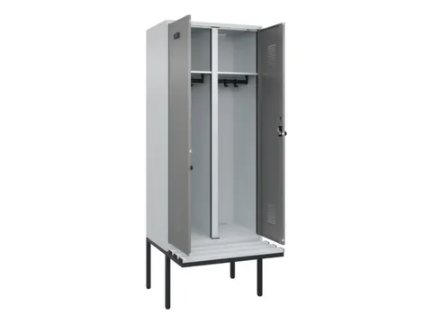 locker met bank,voor scheiding van kleding,HxBxD 2120x800x815mm,2vak