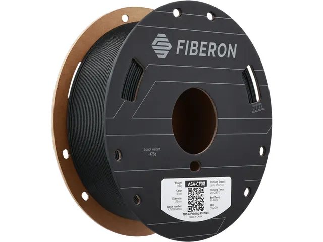 Polymaker 3D filament Fiberon ASA-CF08 1,75 mm Zwart 0.5kg