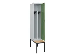 locker met bank,voor scheiding van kleding,HxBxD 2120x400x815mm,1vak