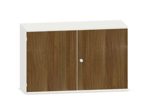 kantoorkast,HxBxD 770x1200x430mm,decor romp wit,decor front noten