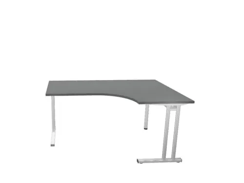 Bureau In Vrije Vorm Hxbxd 720x1600x1200mm Ms-Donkergrijs