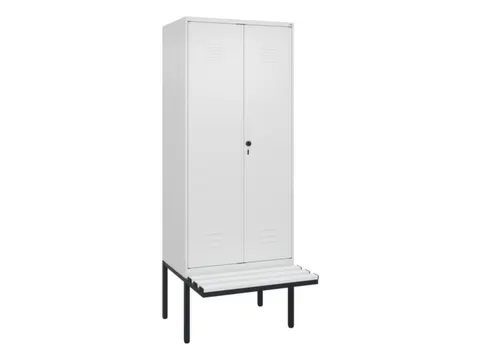 armoire vestiaire noir et blanc HxlxP 2120x800x815mm 2compart.