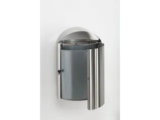 Wandafvalbak RVS 50 liter HxB 790x480mm binnenbak verzinkt - 2