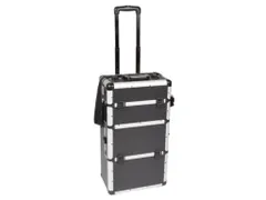 Gereedschapskoffer Aluminium Trolley 370x270x670mm Zwart