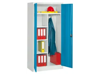 dossier-/kledingkast,HxBxD 1950x1000x600mm,RAL7035,front RAL5012 - 2