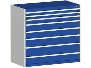Ladekast 1200x1300x750mm 8laden 75kg Kleur RAL5010 Blauw - 2