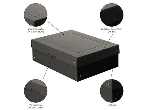 PureBox Black A4 100mm