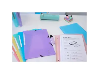 Elastomap 3kl PP A4 Chrom Pastel Koraal - 3