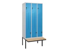 Z-garderobekast,HxBxD 2120x900x815mm,6vak,vak B 300mm,draaigrendel