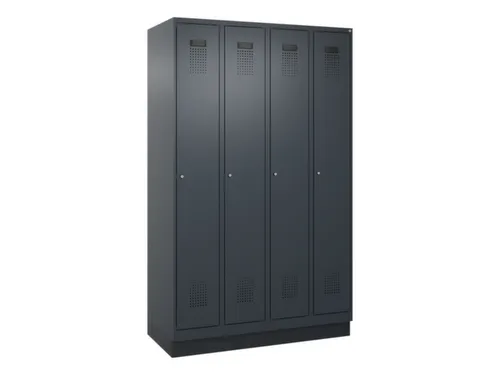 locker,HxBxD 1950x1200x500mm,4vak,vak B 300mm,cil.-slot,sokkel