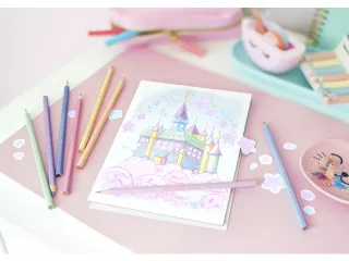 Kleurpotloden Faber-Castell pastel zeskantig karton etui á 10 stuks - 3