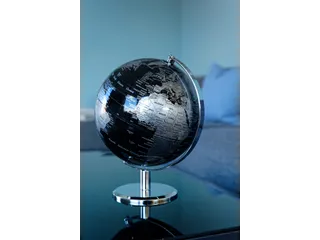 TROIKA Wereldbol Lunar 20cm Chroom Zwart-zilver - 4