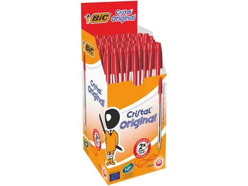 Balpen Bic Cristal medium rood