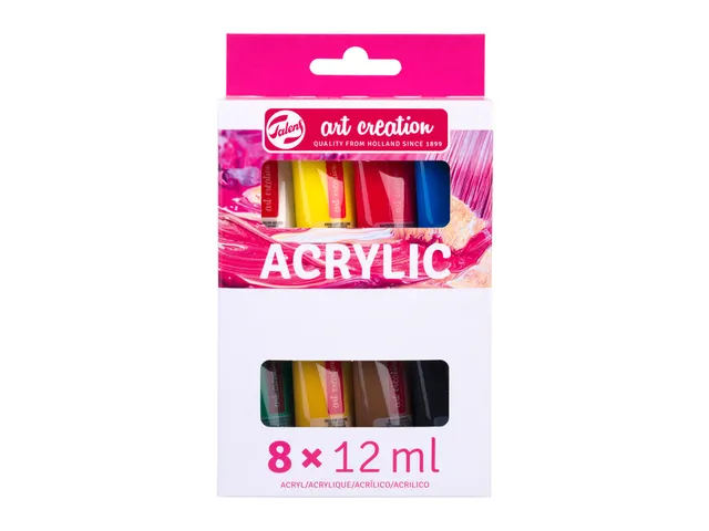 Peinture acrylique Talens Art Creation set 8 couleurs 12ml