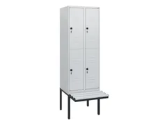 Dubbeldekse dekenkist,HxBxD 1950x600x815mm,2x2vak.,vak B 300mm