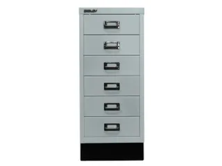 kantoor-ladekast HxBxD 670x279x380mm 6 laden romp lichtgrijs staal - 1