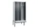 locker met bank,voor scheiding van kleding,HxBxD 2120x900x815mm,3vak