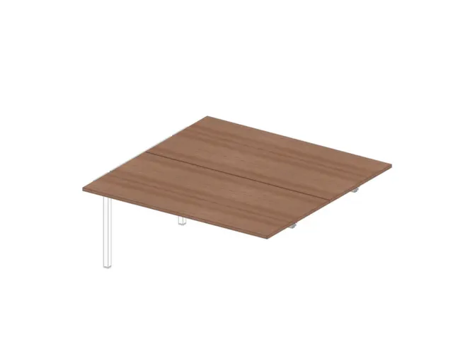 Aanbouwtafel V. Benchtafel M. 4-Voet 730X1600X1600Mm Canaletto-Hout