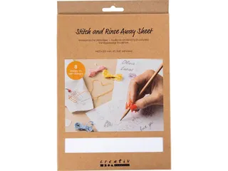 Borduurpapier Creativ Company A5 blister à 8 vellen wit - 1