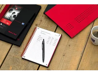 Notitieboek Oxford Black n' Red A4 96vel ruit 5mm zwart - 3