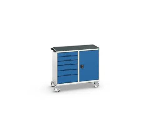 montagetafel 965x1050x550mm staalblad 6 laden kast front RAL5010