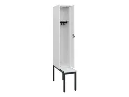 locker met bank,HxBxD 1950x300x815mm,1vak,vak B 300mm,draaigrendel