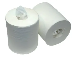 Poetsrol Budget Midi 1-laags 21,5xØ19cmx275m 6 rollen Wit - 1