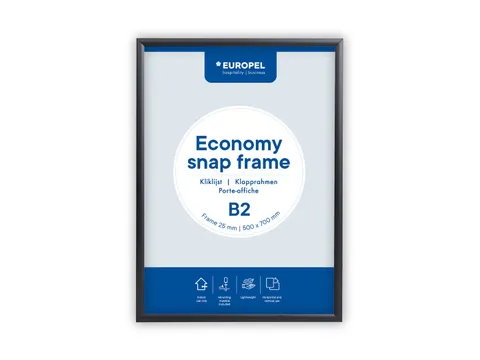 Kliklijst Europel Economy B2 50X70Cm 25Mm Zwart