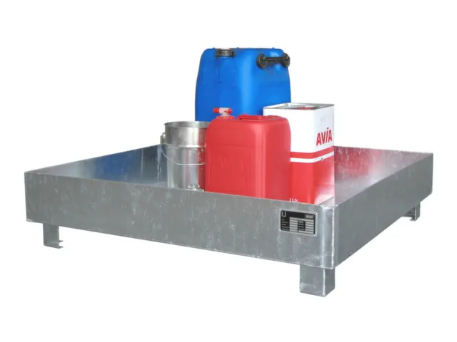 Opvangbak V. 4x 200l Vaten Opvangvol. 230l 285x 1200x 1200mm Open