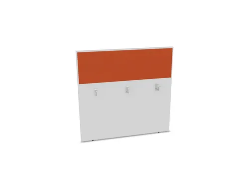 baliepaneel,v. bureau,aanbouw achter,B 1200mm,Bl-wit,BN3012-oranje