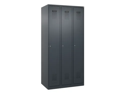 locker,HxBxD 1850x900x500mm,3vak,vak B 300mm,cil.-slot,staand op vloer