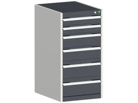 ladekast HxBxD 1000x525x525mm 6laden romp RAL7035 front RAL7016