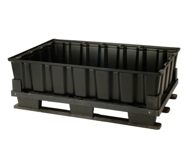 PE-opvangbak,v. 2x200l vat,opvangvol. 220l,HxBxD 420x1220x820mm