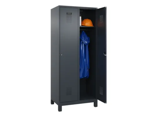 locker,HxBxD 1950x800x500mm,2vak,vak B 400mm,cil.-slot,voeten