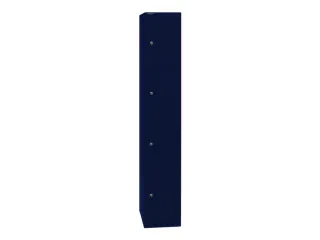 lockerkast,HxBxD 1802x305x457mm,1x4vakken,cil.-slot,romp oxfordblauw - 1