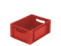 Euronorm Stapelkrat Pp 170x400x300mm Wanden/bodem Gesloten Rood 16l