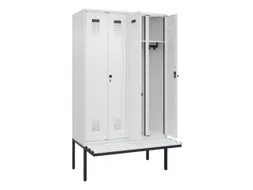 locker met bank,voor scheiding van kleding,HxBxD 2120x1200x815mm,4vak