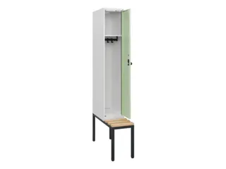 locker met bank,HxBxD 1950x300x815mm,1vak,vak B 300mm,draaigrendel - 1