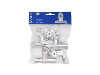 Papierklem MAUL Bulldog 70mm capaciteit 40mm zilver - 11