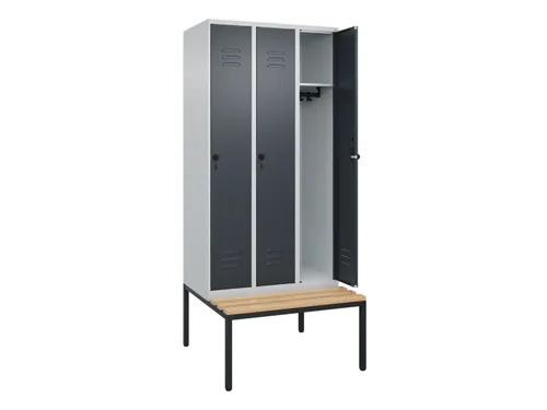 Dekenkist Classic+ 3 vakken 30cm 212x90x81.5cm Lichtgrijs/Antraciet
