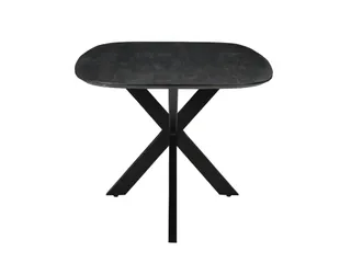 Vergadertafel Harper Deens Ovaal 200x100cm Zwart blad met Spinpoot - 2
