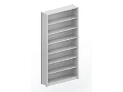 kantoorstelling grondveld HxBxD 2550x1306x335mm 7 OH Stalen Ral7035