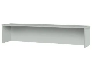 opzetvitrine,HxBxD 350x1200x320mm,hout,lichtgrijs,slijt- en krasvast - 1