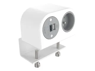 Desktop stekkerdoos Power Phase 1x penaarde + USB A en C 25W Wit - 1