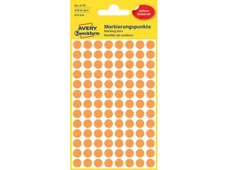 Etiket Avery Zweckform 3178 Rond Ø8mm Oranje 416 Stuks - 1